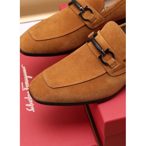Replica Ferragamo Salvatore FS Leather Shoes For Men #915269 $118.00 USD for Wholesale