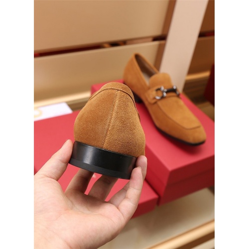 Replica Salvatore Ferragamo Leather Shoes For Men #915269 $118.00 USD for Wholesale