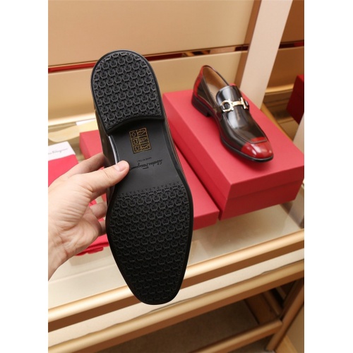 Replica Salvatore Ferragamo Leather Shoes For Men #915272 $118.00 USD for Wholesale