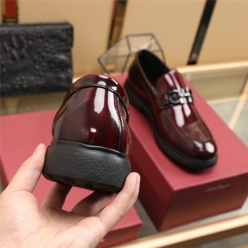 Replica Salvatore Ferragamo Leather Shoes For Men #915281 $92.00 USD for Wholesale