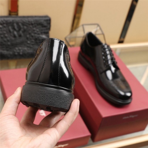 Replica Salvatore Ferragamo Leather Shoes For Men #915282 $92.00 USD for Wholesale