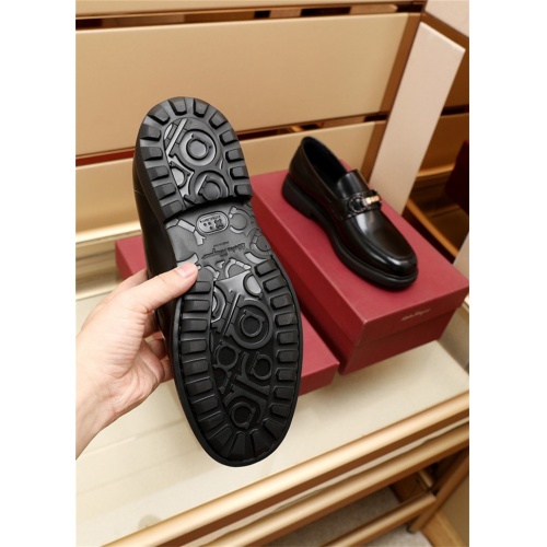 Replica Salvatore Ferragamo Leather Shoes For Men #915291 $92.00 USD for Wholesale