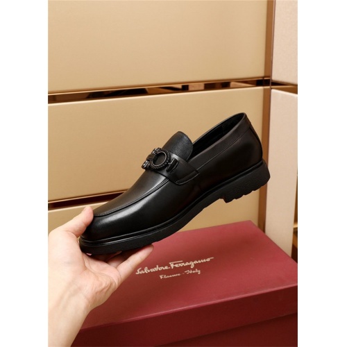 Replica Salvatore Ferragamo Leather Shoes For Men #915294 $92.00 USD for Wholesale