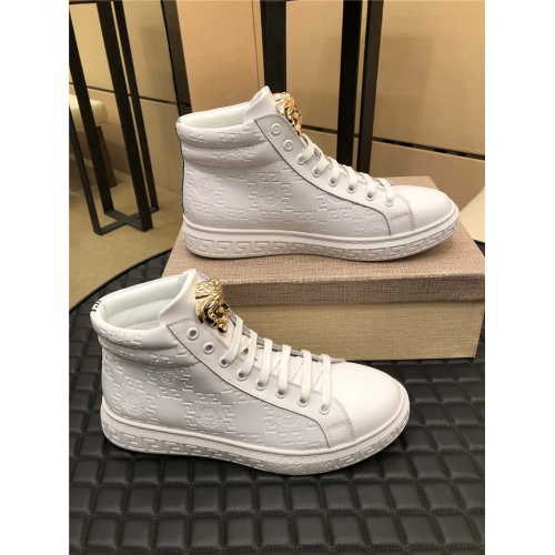 Versace High Tops Shoes For Men #915444 $76.00 USD, Wholesale Replica Versace High Tops Shoes