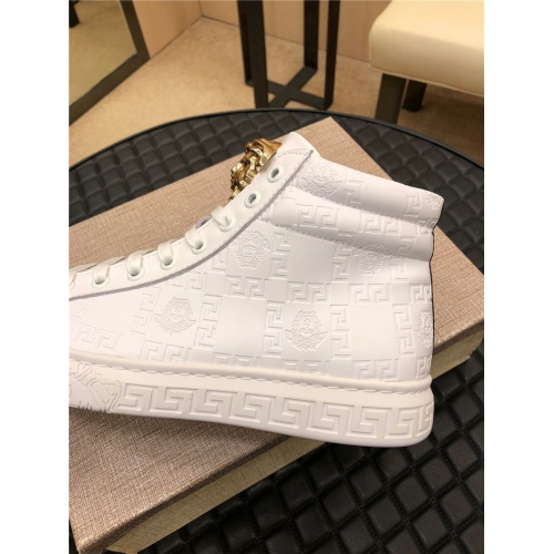 Replica Versace High Tops Shoes For Men #915444 $76.00 USD for Wholesale