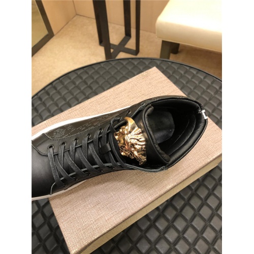 Replica Versace High Tops Shoes For Men #915445 $76.00 USD for Wholesale
