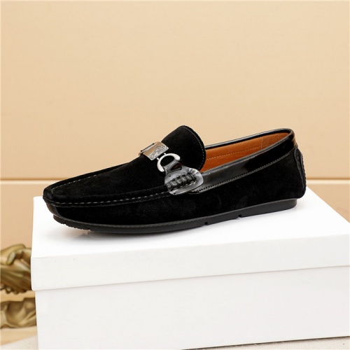 Replica Versace Leather Shoes For Men #915448 $68.00 USD for Wholesale