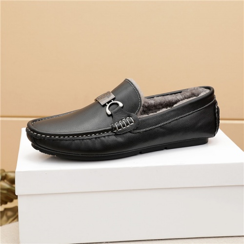 Replica Versace Leather Shoes For Men #915450 $76.00 USD for Wholesale