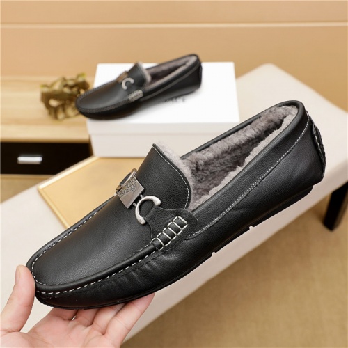 Replica Versace Leather Shoes For Men #915450 $76.00 USD for Wholesale