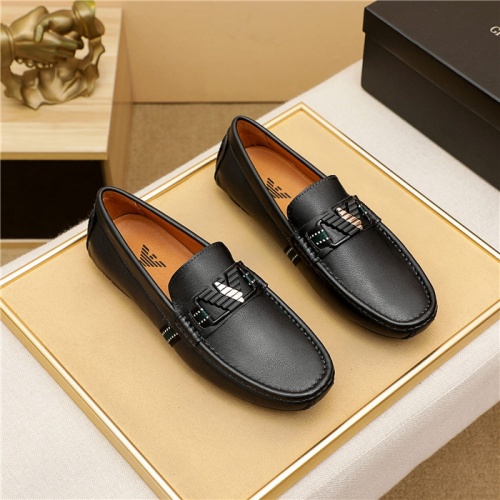 Armani Leather Shoes For Men #915455 $68.00 USD, Wholesale Replica Armani Leather Shoes