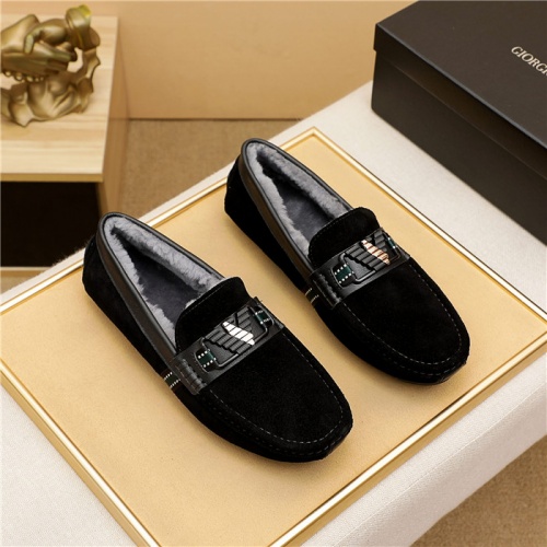 Armani Leather Shoes For Men #915456 $76.00 USD, Wholesale Replica Armani Leather Shoes