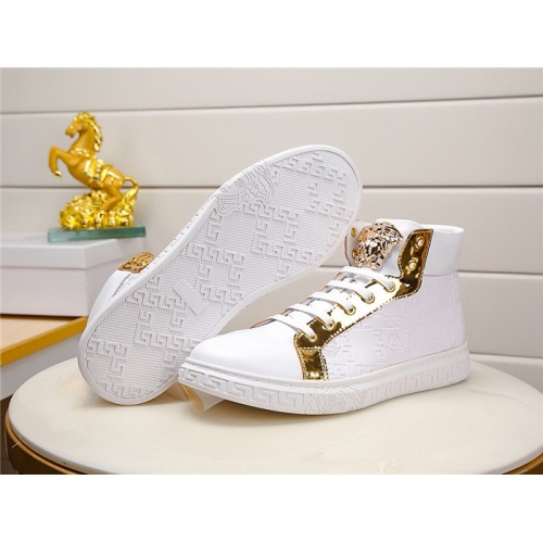 Replica Versace High Tops Shoes For Men #915505 $76.00 USD for Wholesale