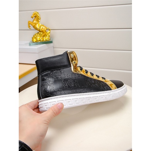 Replica Versace High Tops Shoes For Men #915506 $76.00 USD for Wholesale