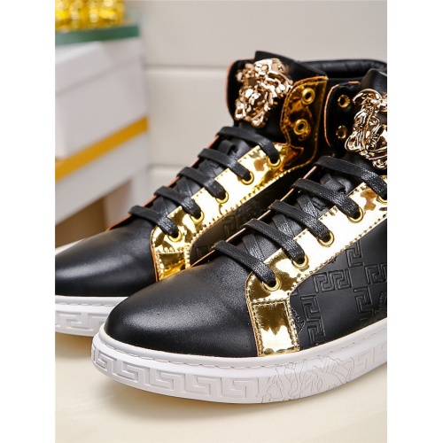 Replica Versace High Tops Shoes For Men #915506 $76.00 USD for Wholesale