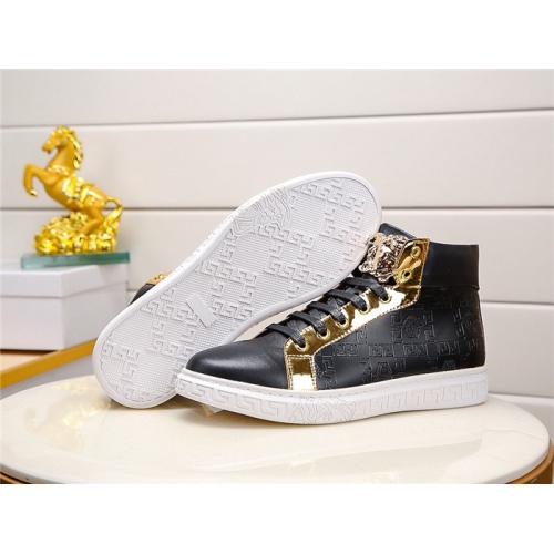 Replica Versace High Tops Shoes For Men #915506 $76.00 USD for Wholesale