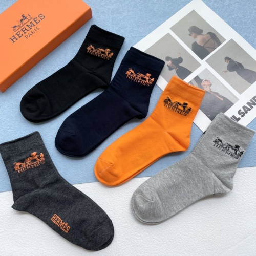 Replica Hermes Socks #915545 $27.00 USD for Wholesale