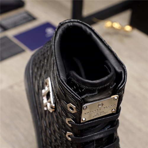 Replica Philipp Plein PP High Tops Shoes For Men #915546 $85.00 USD for Wholesale