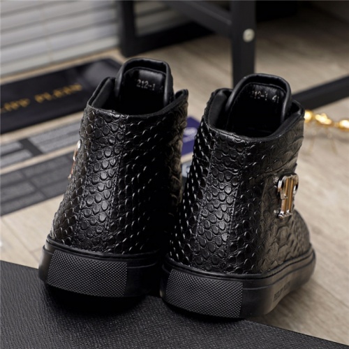 Replica Philipp Plein PP High Tops Shoes For Men #915546 $85.00 USD for Wholesale