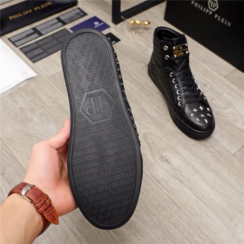 Replica Philipp Plein PP High Tops Shoes For Men #915553 $85.00 USD for Wholesale