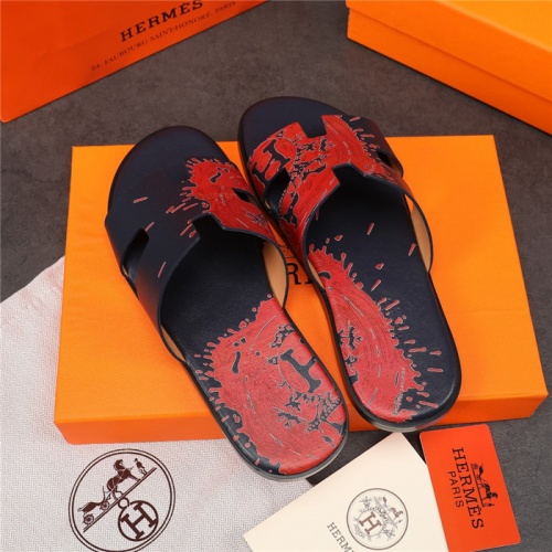 Replica Hermes Slippers For Men #915615 $48.00 USD for Wholesale