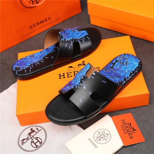 Replica Hermes Slippers For Men #915616 $48.00 USD for Wholesale
