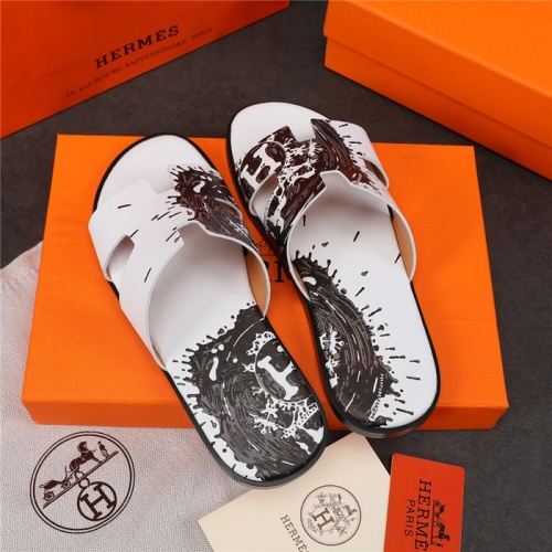 Replica Hermes Slippers For Men #915617 $48.00 USD for Wholesale