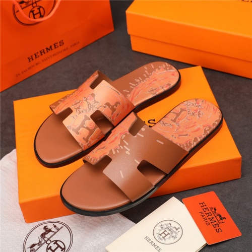 Replica Hermes Slippers For Men #915618 $48.00 USD for Wholesale