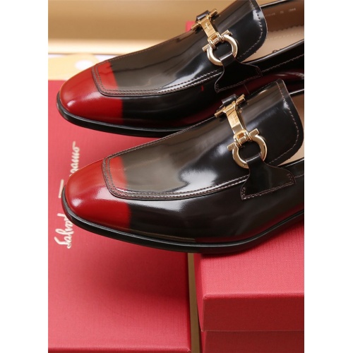 Replica Salvatore Ferragamo Leather Shoes For Men #915666 $115.00 USD for Wholesale