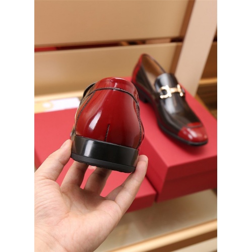 Replica Salvatore Ferragamo Leather Shoes For Men #915666 $115.00 USD for Wholesale