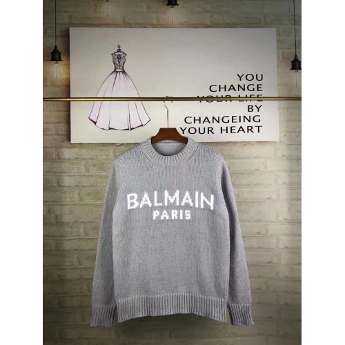 Balmain Sweaters Long Sleeved For Men #916119 $48.00 USD, Wholesale Replica Balmain Sweaters