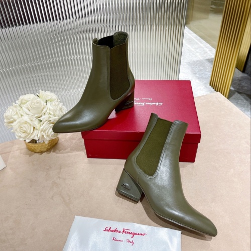 Replica Salvatore Ferragamo Boots For Women #916137 $128.00 USD for Wholesale