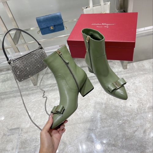 Replica Salvatore Ferragamo Boots For Women #916145 $128.00 USD for Wholesale