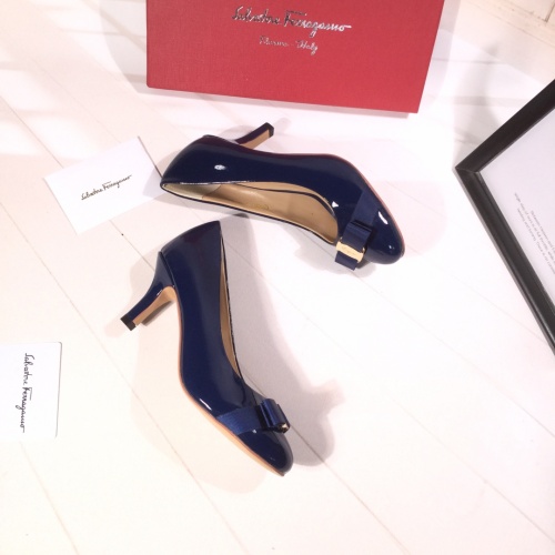 Replica Salvatore Ferragamo High-Heeled Shoes For Women #916157 $85.00 USD for Wholesale
