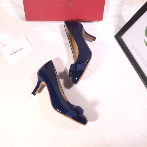 Replica Salvatore Ferragamo High-Heeled Shoes For Women #916157 $85.00 USD for Wholesale