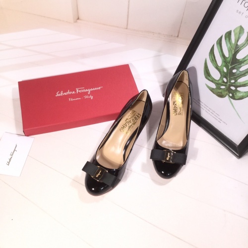 Salvatore Ferragamo High-Heeled Shoes For Women #916158 $85.00 USD, Wholesale Replica Salvatore Ferragamo High-Heeled Shoes