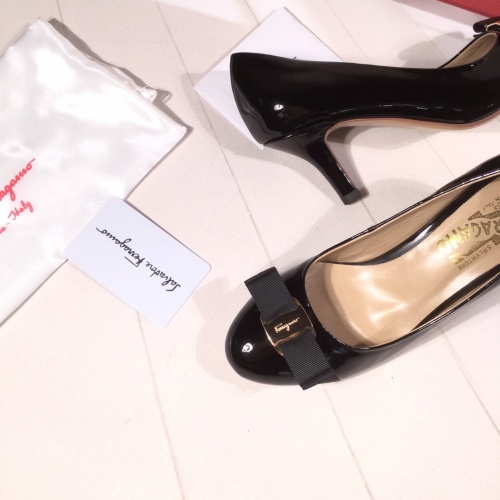 Replica Salvatore Ferragamo High-Heeled Shoes For Women #916158 $85.00 USD for Wholesale