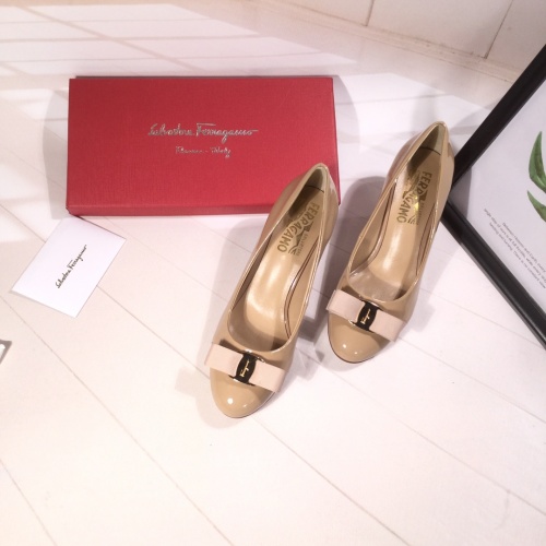 Salvatore Ferragamo High-Heeled Shoes For Women #916161 $85.00 USD, Wholesale Replica Salvatore Ferragamo High-Heeled Shoes