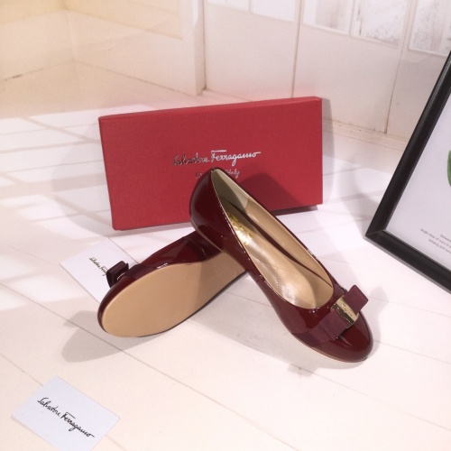 Replica Salvatore Ferragamo Flat Shoes For Women #916173 $82.00 USD for Wholesale