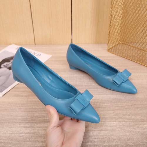 Replica Salvatore Ferragamo Flat Shoes For Women #916183 $85.00 USD for Wholesale