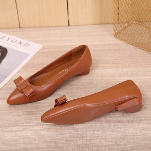Replica Salvatore Ferragamo Flat Shoes For Women #916184 $85.00 USD for Wholesale