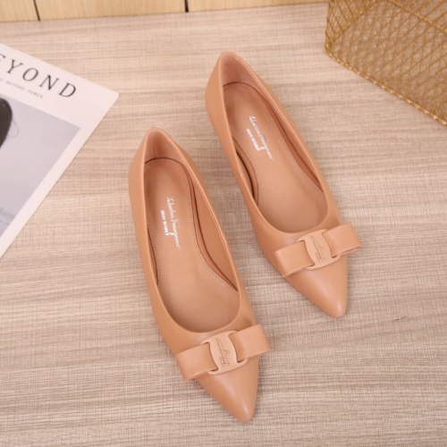 Replica Salvatore Ferragamo Flat Shoes For Women #916185 $85.00 USD for Wholesale