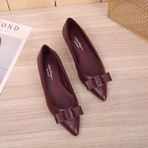 Replica Salvatore Ferragamo Flat Shoes For Women #916186 $85.00 USD for Wholesale