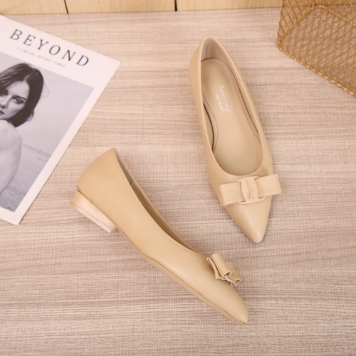 Replica Salvatore Ferragamo Flat Shoes For Women #916188 $85.00 USD for Wholesale
