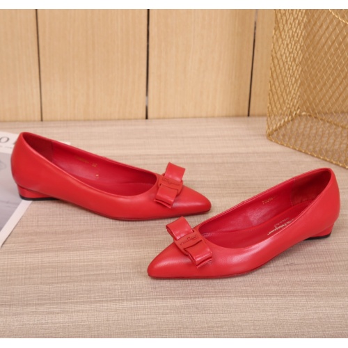 Replica Salvatore Ferragamo Flat Shoes For Women #916190 $85.00 USD for Wholesale
