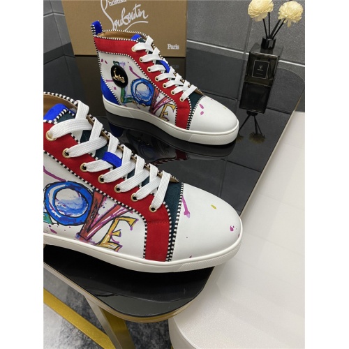 Replica Christian Louboutin High Tops Shoes For Men #916264 $98.00 USD for Wholesale