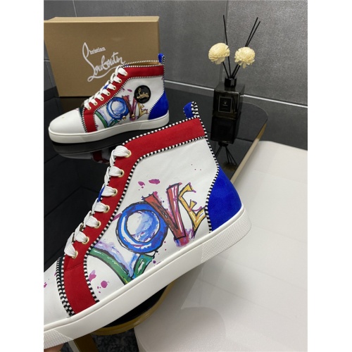 Replica Christian Louboutin High Tops Shoes For Men #916264 $98.00 USD for Wholesale