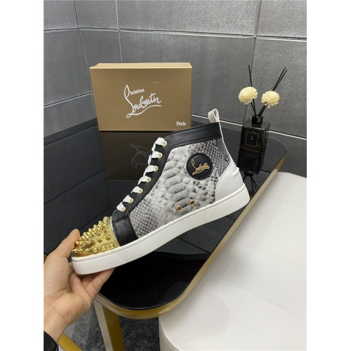 Replica Christian Louboutin High Tops Shoes For Men #916265 $98.00 USD for Wholesale