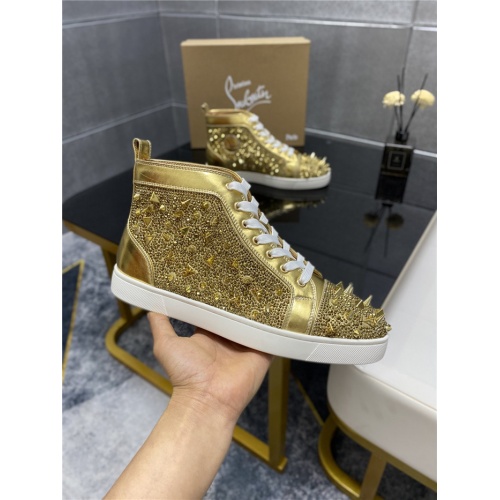 Replica Christian Louboutin High Tops Shoes For Men #916266 $100.00 USD for Wholesale