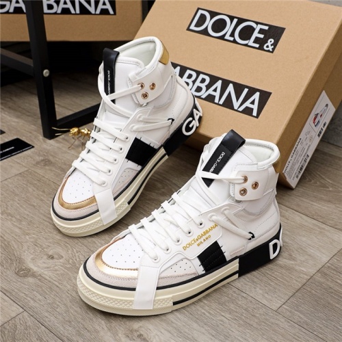 Dolce &amp; Gabbana D&amp;G High Top Shoes For Women #916289 $105.00 USD, Wholesale Replica D&amp;G High Top Shoes