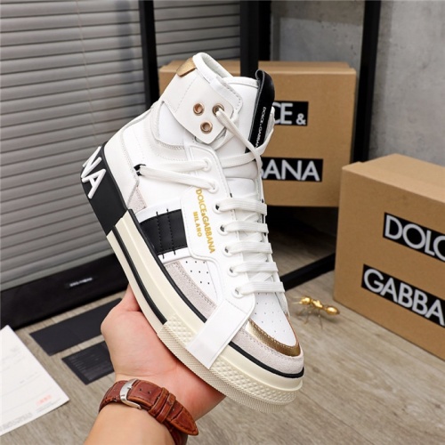 Replica Dolce & Gabbana D&G High Top Shoes For Women #916289 $105.00 USD for Wholesale